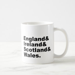 Caneca De Café Reino Unido Inglaterra Irlanda Escócia País de G