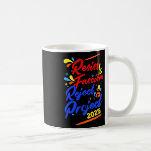 Caneca De Café Rejeição ao fascismo 2025