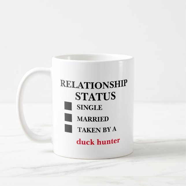 Caneca De Café Relacionamento Status Duck Hunter (Esquerda)