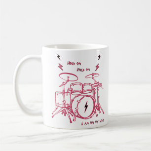 Caneca De Café Relâmpago Ritmico: No Meu Caminho Drum Art Tri-Ble