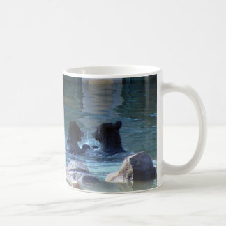 Caneca De Café Relatório da Festa de Natação do Urso Cinzento