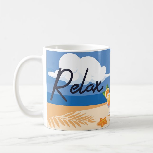 Caneca De Café RELAX Summer na Praia (Esquerda)
