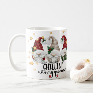Caneca De Café Relaxando Com Meus Gnomos Engraçado Gnome de Natal