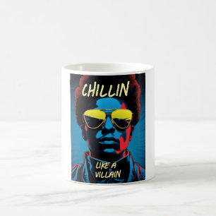 Caneca de Café Relaxando Como um Vilão