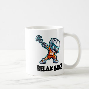 Caneca De Café Relaxe Bro Dabbing Lacrosse Player Funny Lax Graph