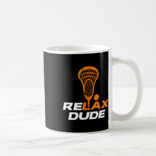 Caneca De Café Relaxe Duo Lacrosse Lax Stick V6 Orange