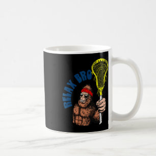 Caneca De Café Relaxe, irmão! Funny Sasquatch Lax Bigfoot Lacross
