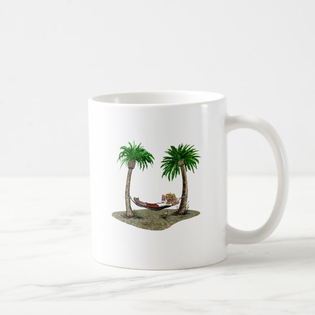Caneca De Café Relaxe na praia (Direita)