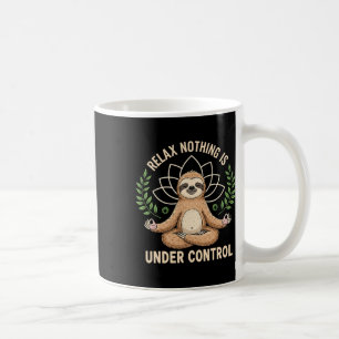 Caneca De Café Relaxe Nada Está Sob Controle Citação Divertida Sl
