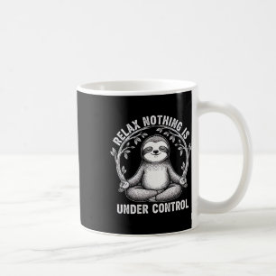 Caneca De Café Relaxe Nada Está Sob Controle Engraçado Fofo Bicho