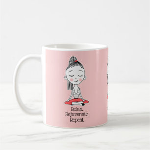 Caneca De Café Relaxe Zen Peace Yoga