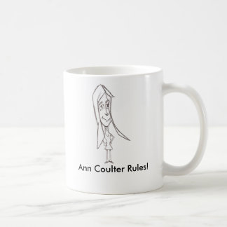 Caneca De Café Relha, regras de Ann Coulter!