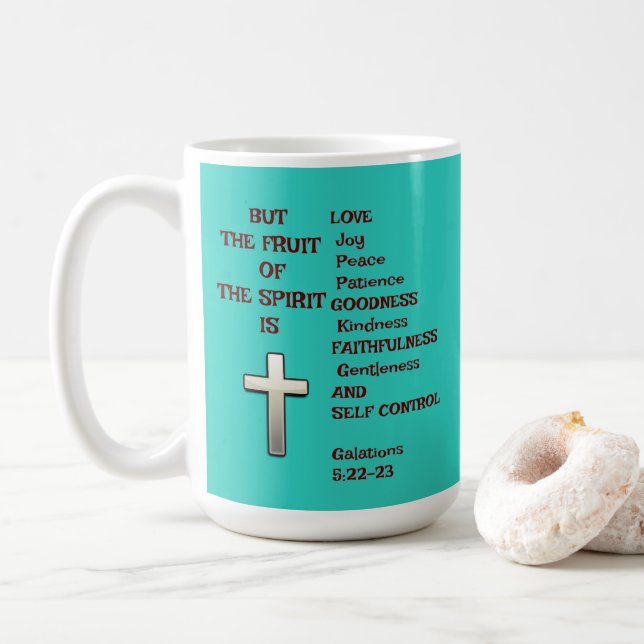 Caneca De Café Religião do Fruto do Espírito (Com Donut)