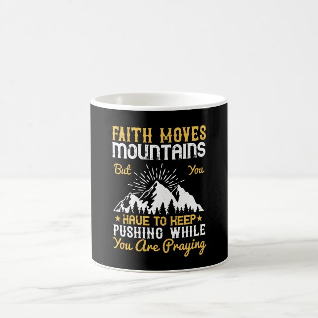 Caneca De Café Religião - Fé Move Montanhas (Centro)