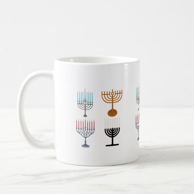Caneca De Café Religião Judaica Hanukkah (Esquerda)