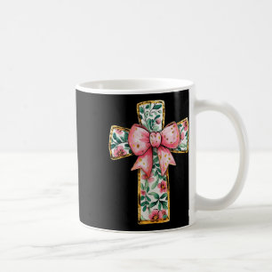 Caneca De Café Religiosa Arco Rosa-Rosa-Floral Cruz Cristã