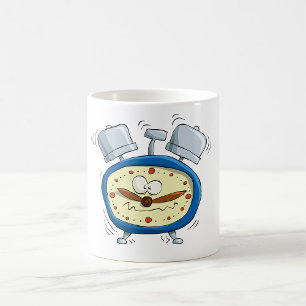 Caneca De Café Relógio Alarme Cartoon Engraçado Despertar Excêntr