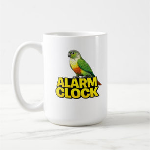 Caneca De Café Relógio Alarme Conure-de-bochecha-verde