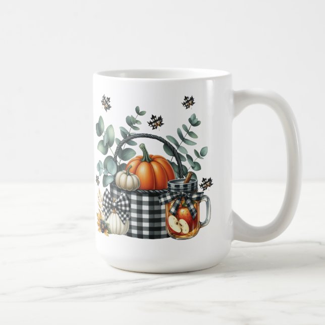 Caneca De Café Relógio da Colheita de Outono (Direita)