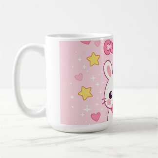 Caneca De Café Relógio de Parede Coelhinho Rosa Fofo