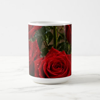Caneca De Café Relógio de Parede Rosas