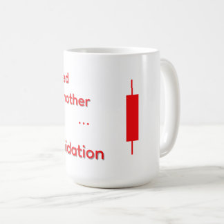 Caneca De Café Relógio Divertido de Criptomoeda "Sobrevivi à Liqu