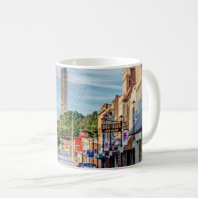 Caneca De Café Relógio No Cabo Girardeau Centro (Frente Esquerda)