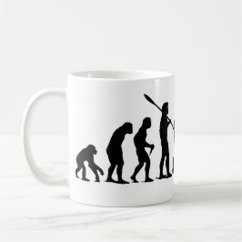 Caneca De Café Remando a evolução (caiaque)