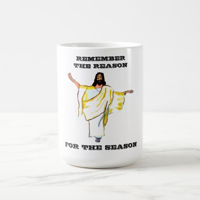 CANECA DE CAFÉ REMEMBER THE REASON, FOR THE SEASON,JESUS  (Centro)