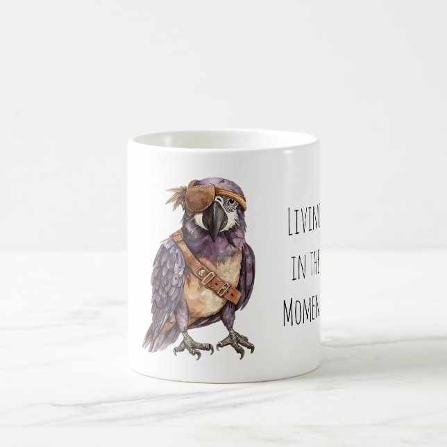 Caneca De Café Remendo para Olho de Papagaio Roxo (Centro)