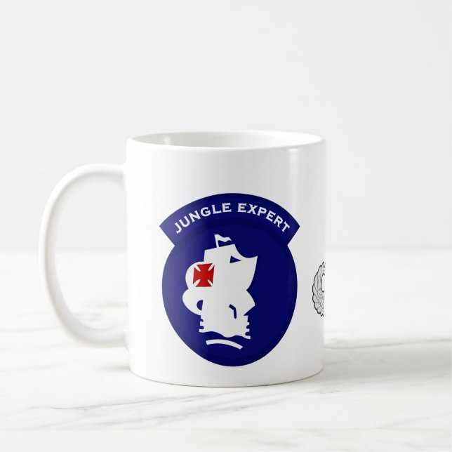 Caneca De Café Remendo perito do bolso da selva - inferno verde, (Esquerda)