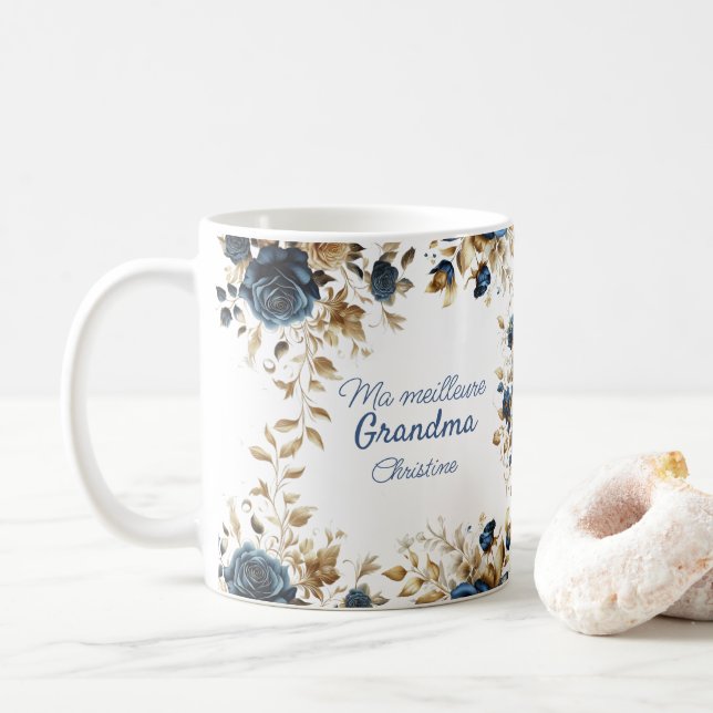 Caneca De Café Remerciement fleurs  (Com Donut)