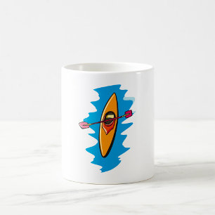 Caneca De Café Remo de Caiaque Esporte Aquático