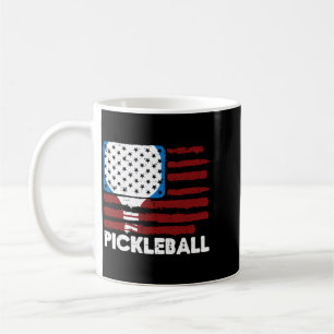 Caneca De Café Remo de Pickleball Bandeira Pickle Ball Patriota H
