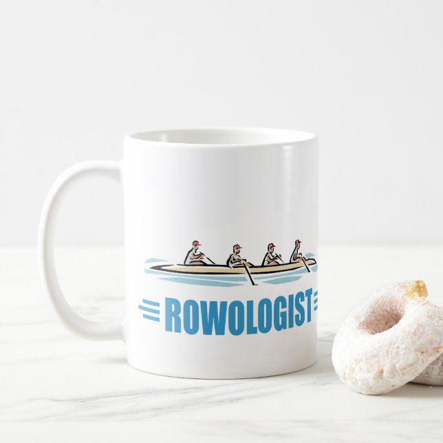 Caneca De Café Remo Humorístico (Com Donut)