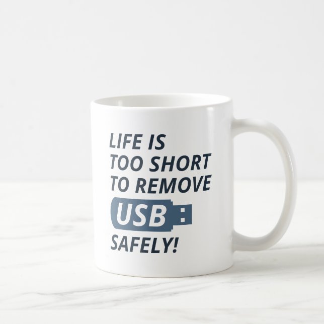 Caneca De Café Remova o USB com segurança (Direita)