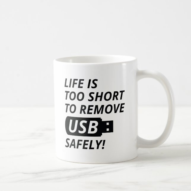 Caneca De Café Remova o USB com segurança (Direita)