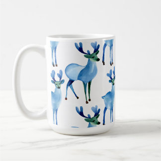 Caneca De Café Rena Azul de Natal