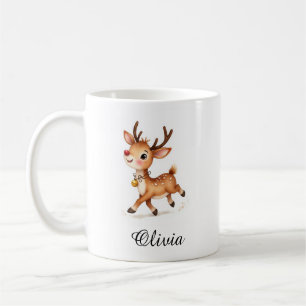 Caneca de Café Rena com Nome Personalizado - Perso