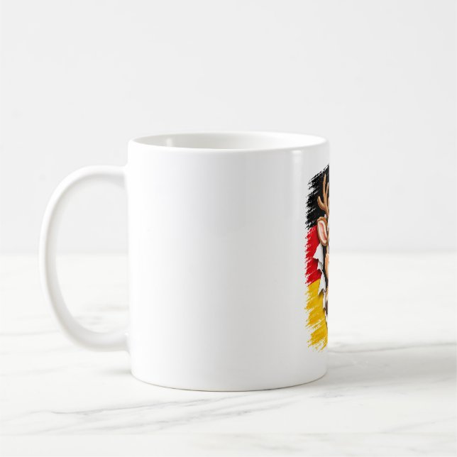 Caneca De Café Rena de Natal alemã (Esquerda)