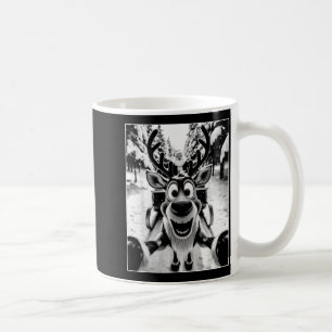 Caneca De Café Rena Fofa Selfie Papai Noel Trenó Natal Férias