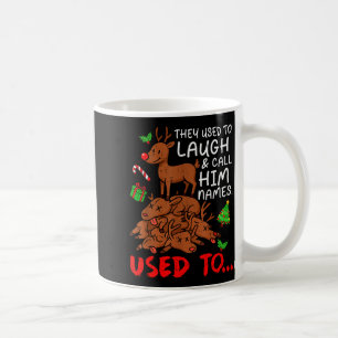 Caneca De Café Renas de Natal Engraçadas que Costumavam Rir &amp;