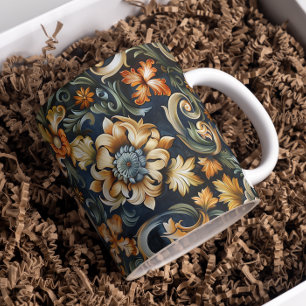 Caneca De Café Renascença italiana em azul