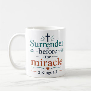 Caneca De Café Rendição Antes do Milagre Clássico Cristão
