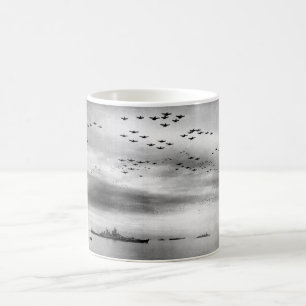 Caneca De Café Rendição do Flyover de USS Missouri de Japão