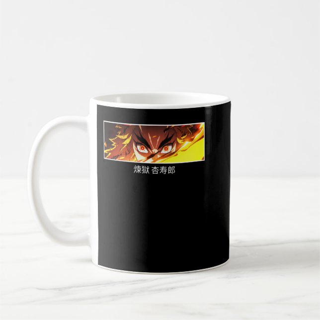 Caneca De Café Rengoku Kyojuro Japonês Demon Slayer Classic (Esquerda)