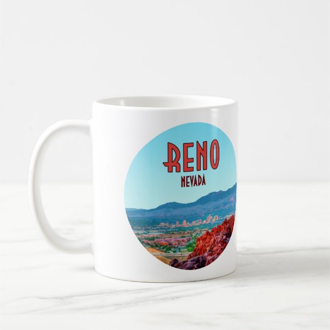 Caneca De Café Reno Nevada Centro Vintage (Esquerda)