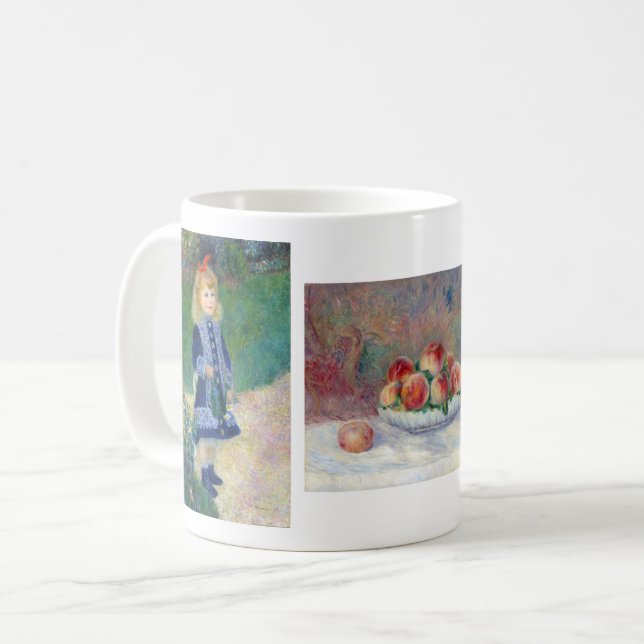 Caneca De Café Renoir × 3作品 (Frente Esquerda)