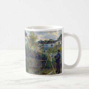 Caneca De Café Renoir - Claude Monet Pintando em seu Jardim