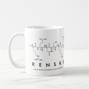 Caneca De Café Renske peptide name mug